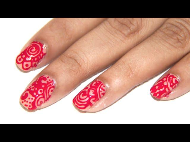 Easy Henna Tattoo Inspired Nail Art | DIY Nail Art Pen/Tool