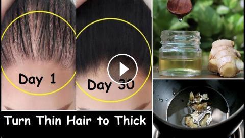 Apply GINGER Hair Oil & Turn Thin Hair to Thick Hair in 30 Days | Double  Hair Growth & Long Hair